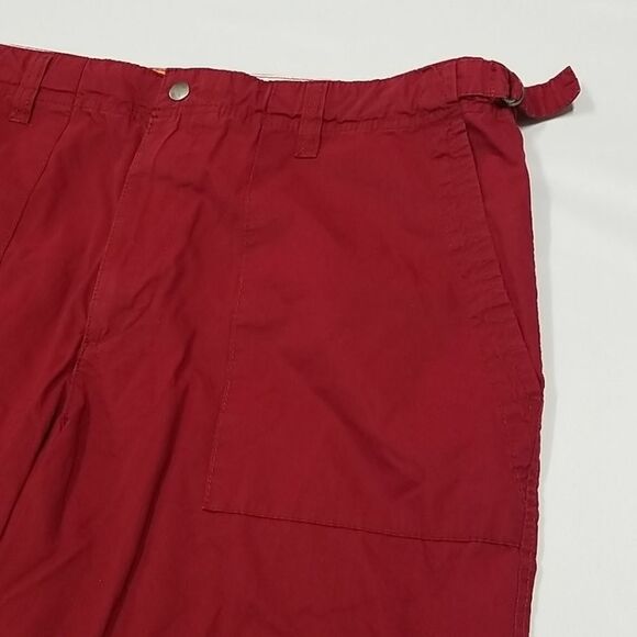 🎁5/$25 Joe Fresh Shorts Men's Size 36 Red Side Pockets Zipper and Snap Camping - Picture 2 of 7